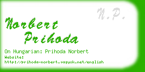 norbert prihoda business card